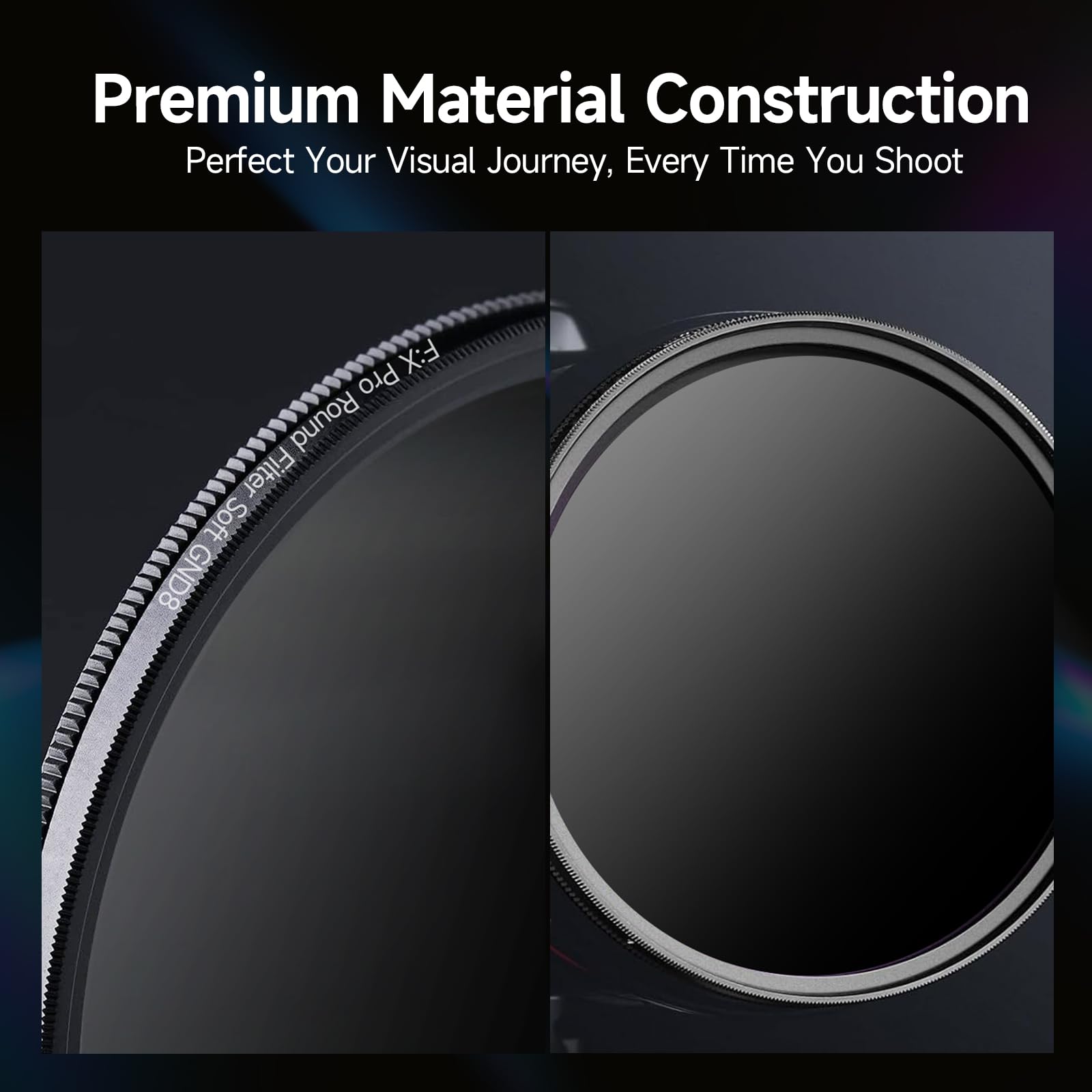 Rollei F:X Pro Soft GND 8 Filtre Rond à dégradé de Gris avec Anneau Rotatif pour régler Le dégradé Le Long de l'axe de Rotation Idéal pour la Photographie de paysages et d'architecture (82 mm)