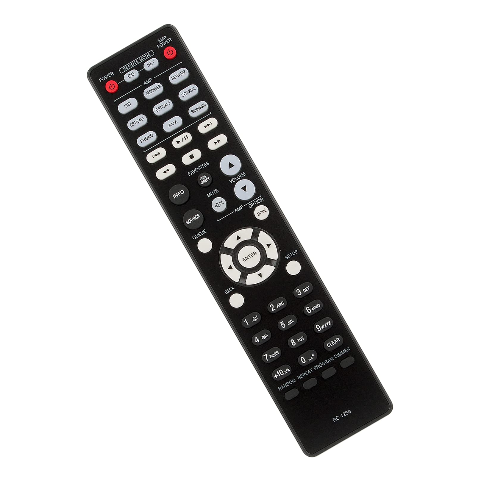 RC-1234 Replacement Remote Control Compatible with DENON Amplifier RC1234 remote control PMA-600NE DCD-600NE PMA600NE DCD600NE