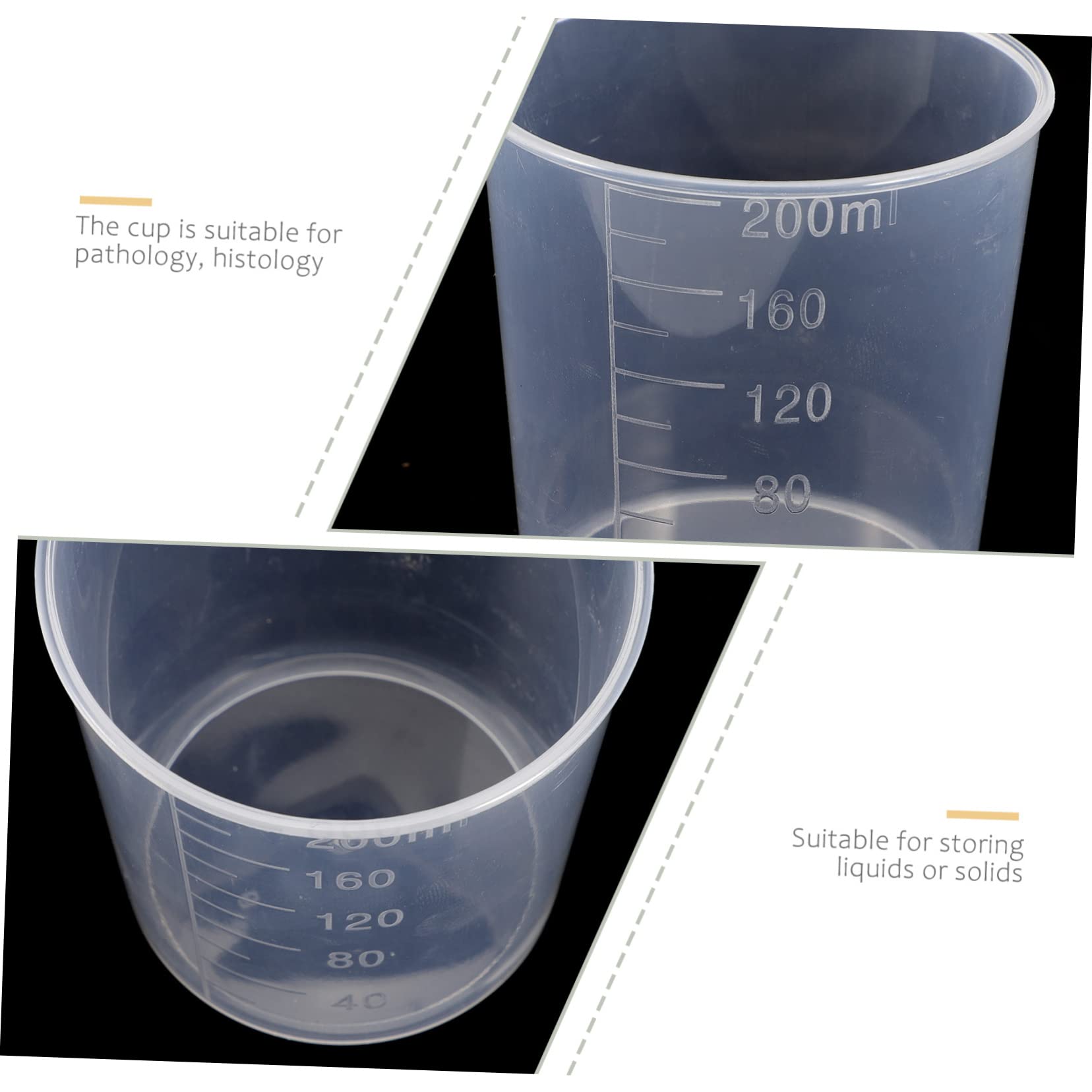 Amazon | HAKIDZEL 計量カップ容器 200ml 透明 プラスチック スケール