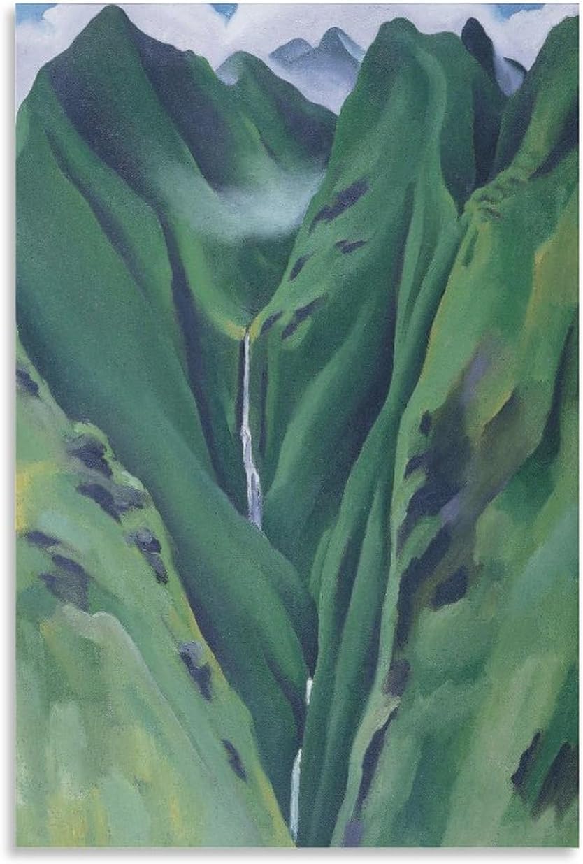 LVTFCO Georgia O'Keeffe Poster《Waterfall 》Canvas Painting Georgia O'Keeffe Wall Art Georgia O'Keeffe Prints for Home Decor Picture 50x70cmx1 No Frame