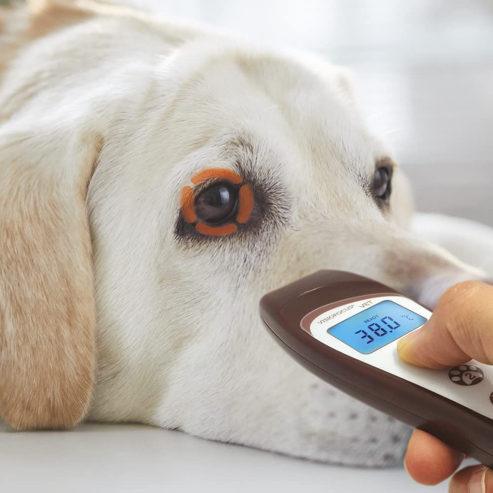 TECNIMED - VisioFocus VET Termometro infrarosso senza contatto per animali ad uso professionale - Senza nessun contatto con l'animale - Made in Italy (Marrone)