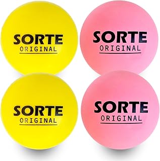 フレスコボール ボール2個＆屋内用ソフトボール2個セット【SORTE ORIGINAL】ピンク×イエロー