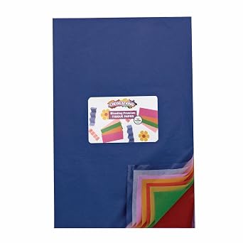 Colorations Bleeding Art Tissue, 50 Sheets, 12 inches x 18 inches, 20 Assorted Colors, Watercolor, Collage, Arts & Crafts, Mess-free Paint Alternative, ModelBBREGTIS