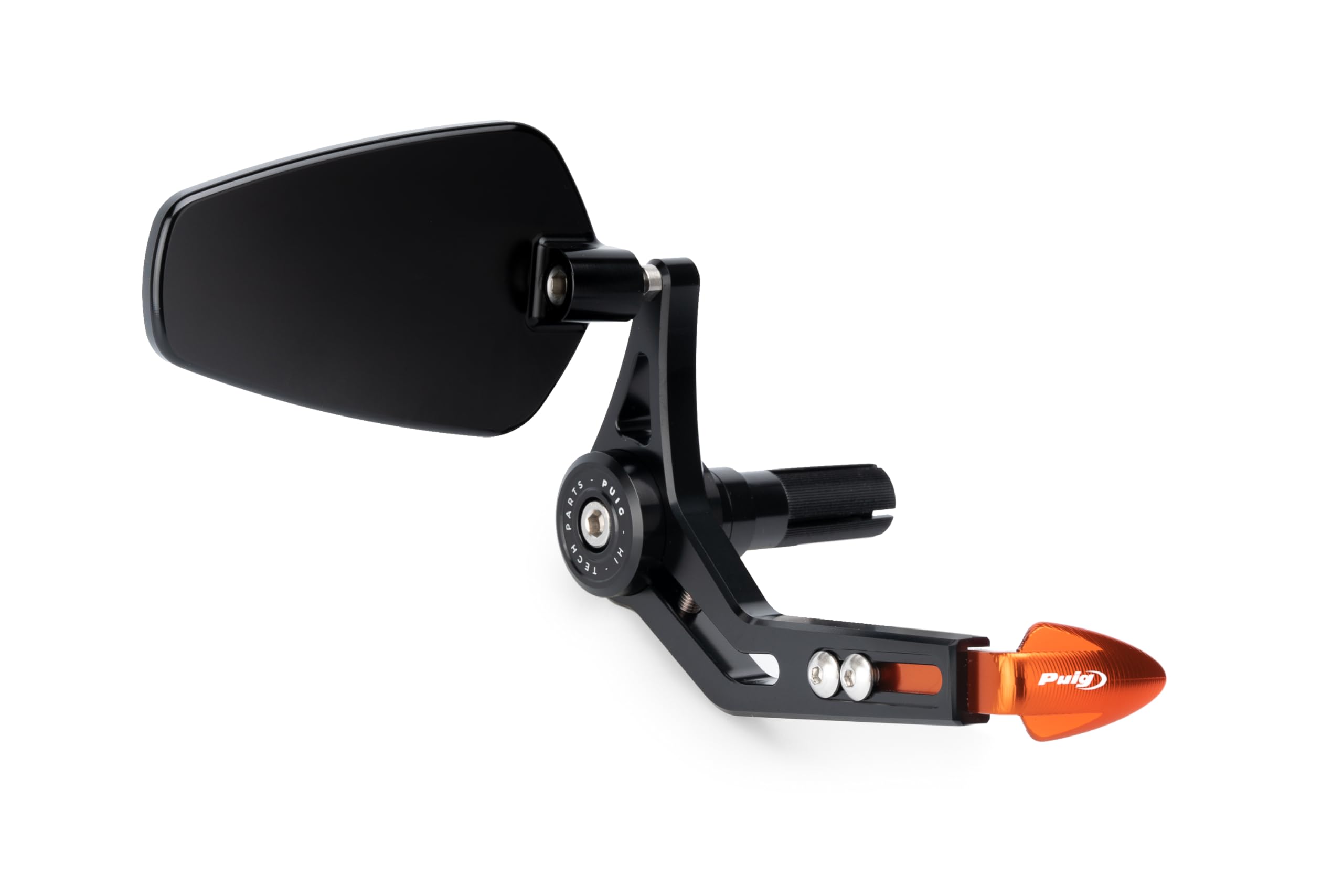 Puig 21440T Brems- und Kupplungshebelschutz aus CNC-gefrästem Aluminium mit einstellbarem System für maximale Sicherheit und Kontrolle beim Fahren, Orange