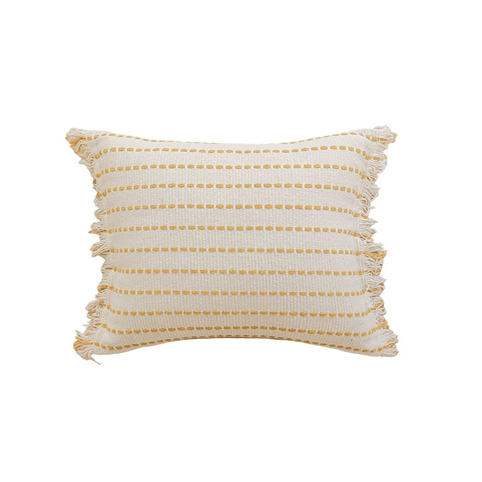AXCTYSFP cotton Decorative Throw Pillow Covers Soft Boho Striped Modern Farmhouse,A,30 * 50cm