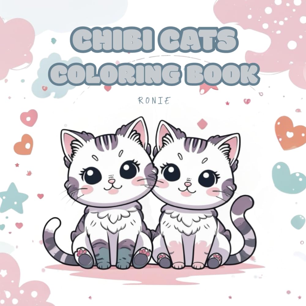 Chibi Cats Coloring Book