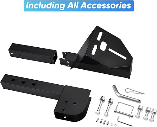 Miniatura 6 de ZZM Soporte de montaje de neumático de repuesto de enganche ajustable estante universal para neumáticos de repuesto para cualquier vehículo con