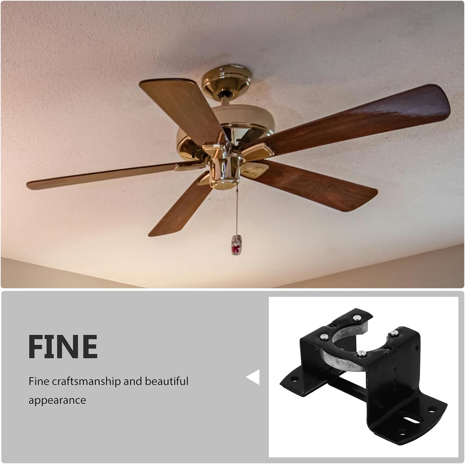 Zerodeko Ceiling Fan Mounting Bracket Kit with Hanger Ball for Angled/Vaulted/Cathedral/Sloped Ceiling Fans Lights Installation, Heavy Duty Mount for Living Room and Patio