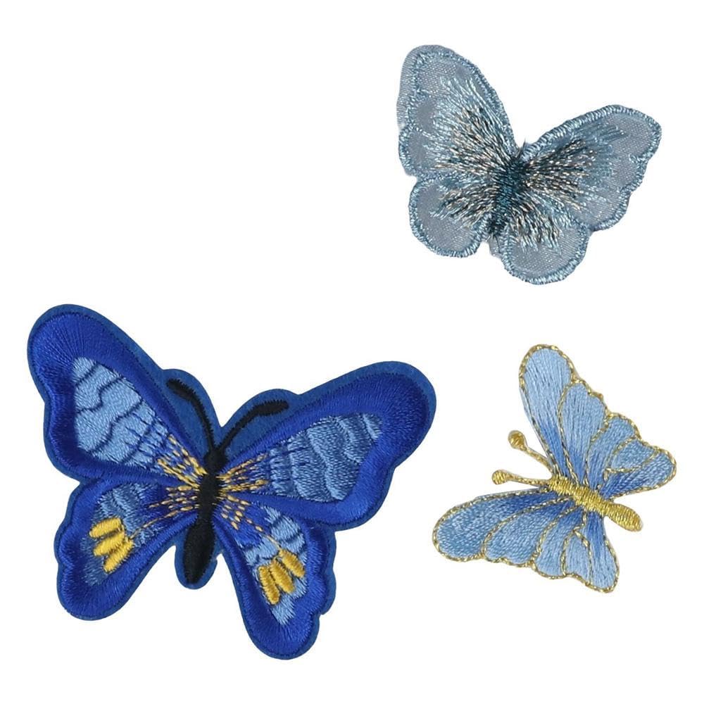 10 parches de mariposa en parches, parches de bordado, parches de reparación para decoración de bricolaje, jeans, chaquetas, bolsos, tela