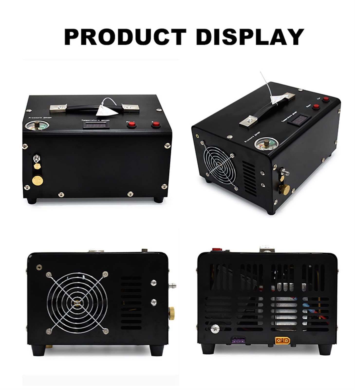 Compresor de Aire portátil 12V PCP de 4500Psi 300Bar 30Mpa, Bomba de Alta presión para Pistolas de Aire, inflador neumático (110V, versión de presión Ajustada)