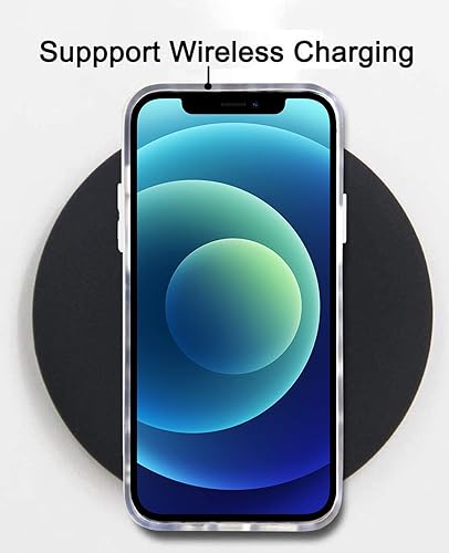 Miniatura 9 de J.west Funda para iPhone 12, iPhone 12 Pro, funda transparente floral flexible de TPU a prueba de golpes, diseño elegante transparente, funda