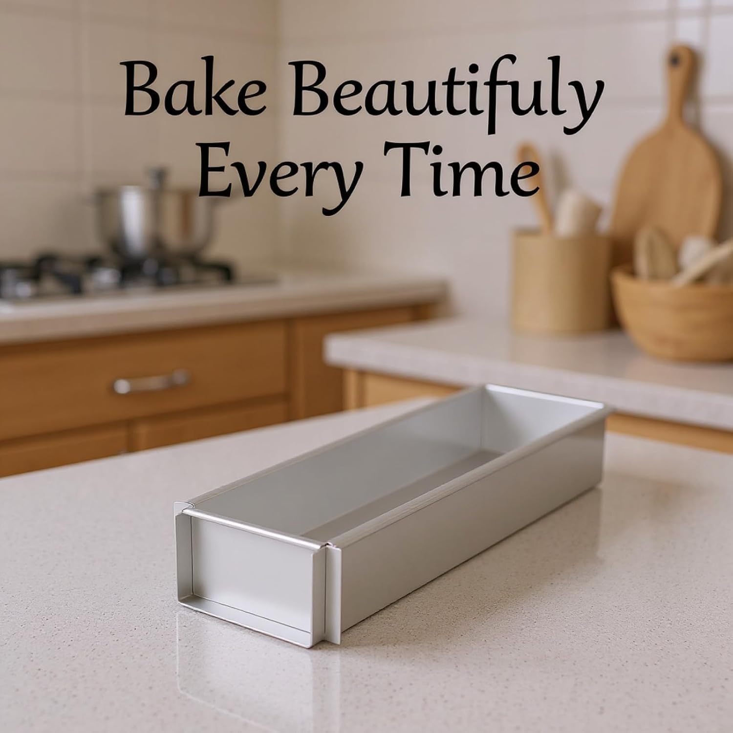Tiramisu Pan Set, 15.74 Inch Tiramisu Pan with Acrylic Lid and 2 Cake Spatulas, Rectangular Cake Pan, Cheesecake Molds for Home and Commercial Use