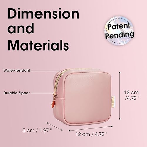 Miniatura 3 de Wandering Nature Pequeña bolsa de maquillaje para bolso, bolsa de maquillaje, bonita bolsa de cosméticos para mujeres con bolsillos deslizantes,