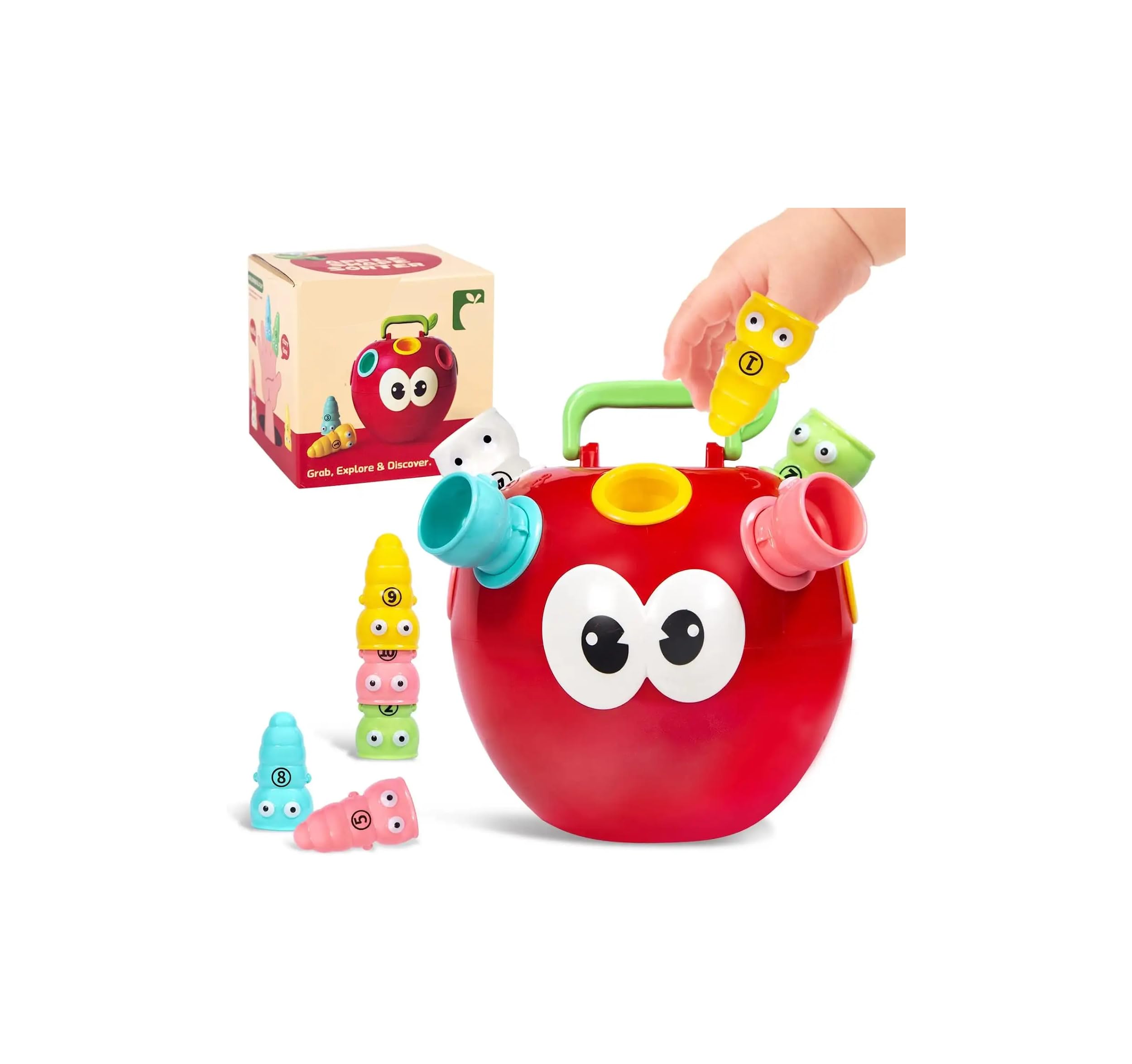 Montessori & Toddler Toys Apple & Worm Baby Toys Apple shape baby toys