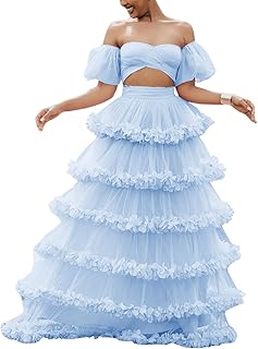 2 Pcs Tulle Prom Dress Layered 3D Flowers 8th Graduation Gown Sweetheart Ball Gown with Sleeve ZD212 - Buy now