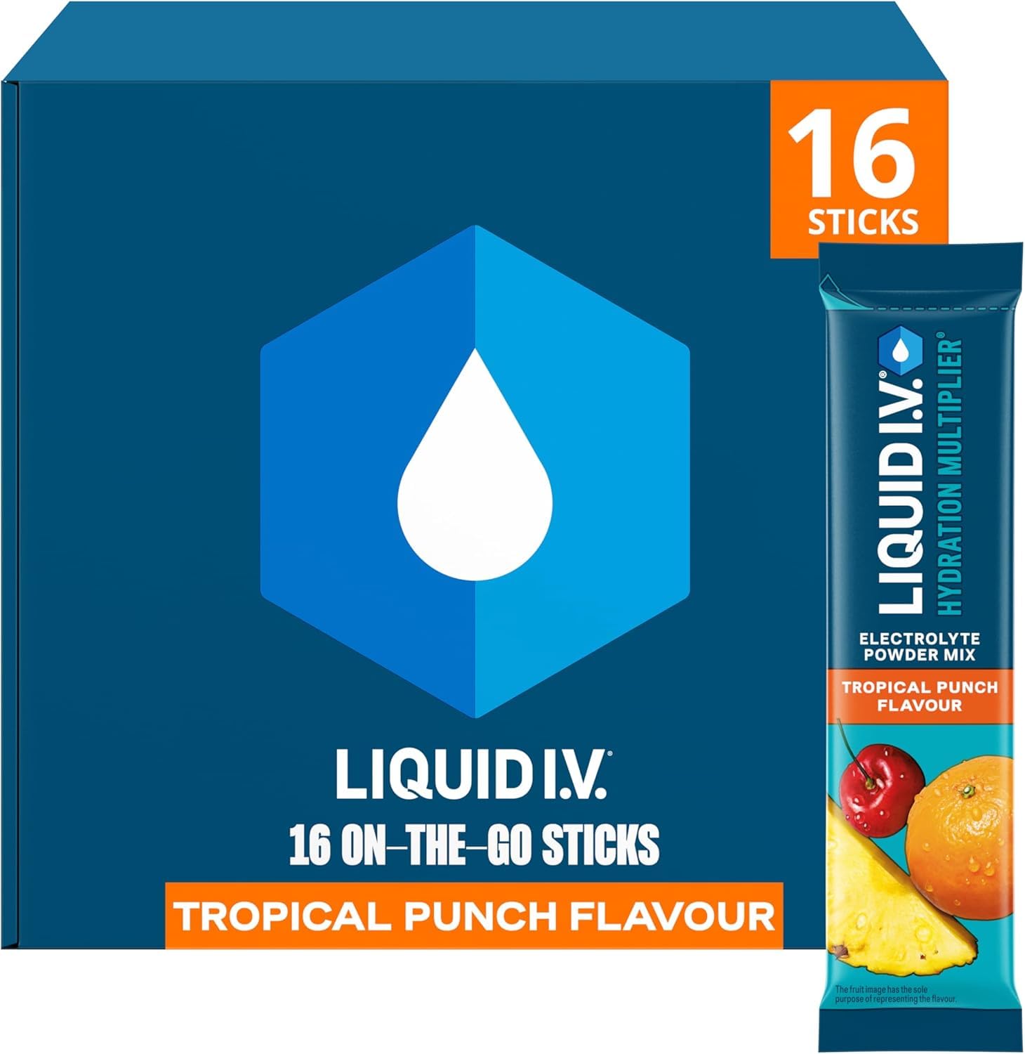 Liquid I.V. Hydration Multiplier Electrolyte Powder Mix, Lemon Lime Flavour, Electrolytes with 7 Vitamins & Minerals for Fast Hydration & Energy, Vegan and Gluten Free, 16 Sachet Sticks — view 13