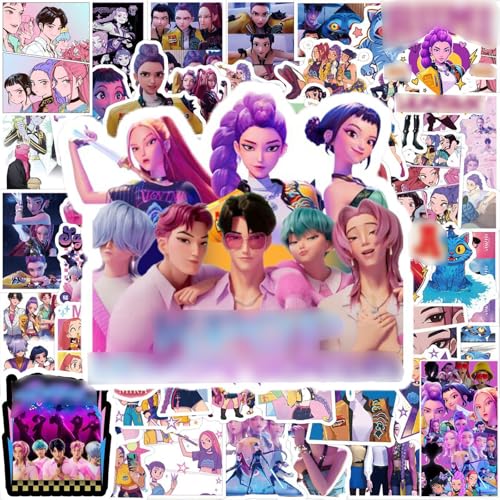 SSKHE - SSKHE Lot de 110 Stickers Kpop, Autocollants pour Enfants, Ados et Adultes, Stickers Graffiti Anime pour Ordinateur Portable, Skateboard, Téléphone, Guitare, DIY et Fêtes
