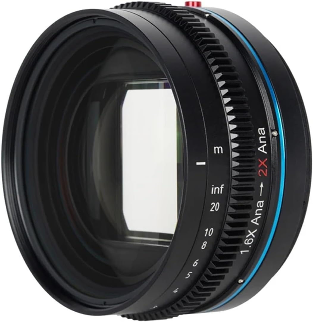 Camera Parts, 1.25x Anamorphic Additional Lens with 67/72/77/82/92mm Rings, Expandable to 2X Effect for Camera Lenses,Renewal Accessories