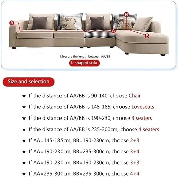 Geometric Printed Sofa Cover Slipcover With Ruffled Skirt, Stretch Couch Covers Easy Fit Washable Furniture Cover Sofa Bed Cover For Chair Loveseat Sectional Sofa(Grey,4 seaters (235-290cm))