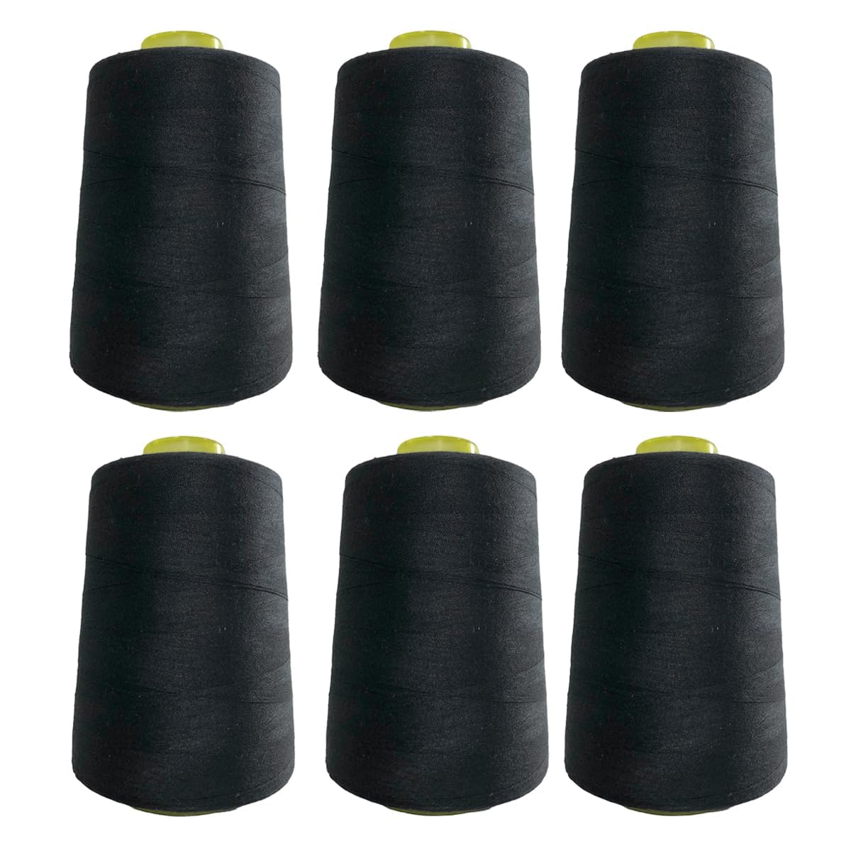 Fil à coudre noir anti-casse bobines pour travaux de couture en fil polyester haute résistance 4500m
