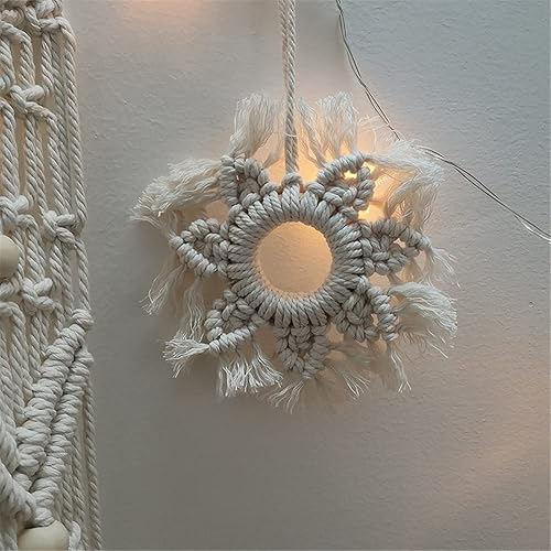 Miniatura 9 de Xuyuan Decorative Macrame Wall Hanging  Hand Woven Macrame Decorations for Bedroom - Boho Ornament for Home Living Room Bedroom Dorm Apartment Hotel