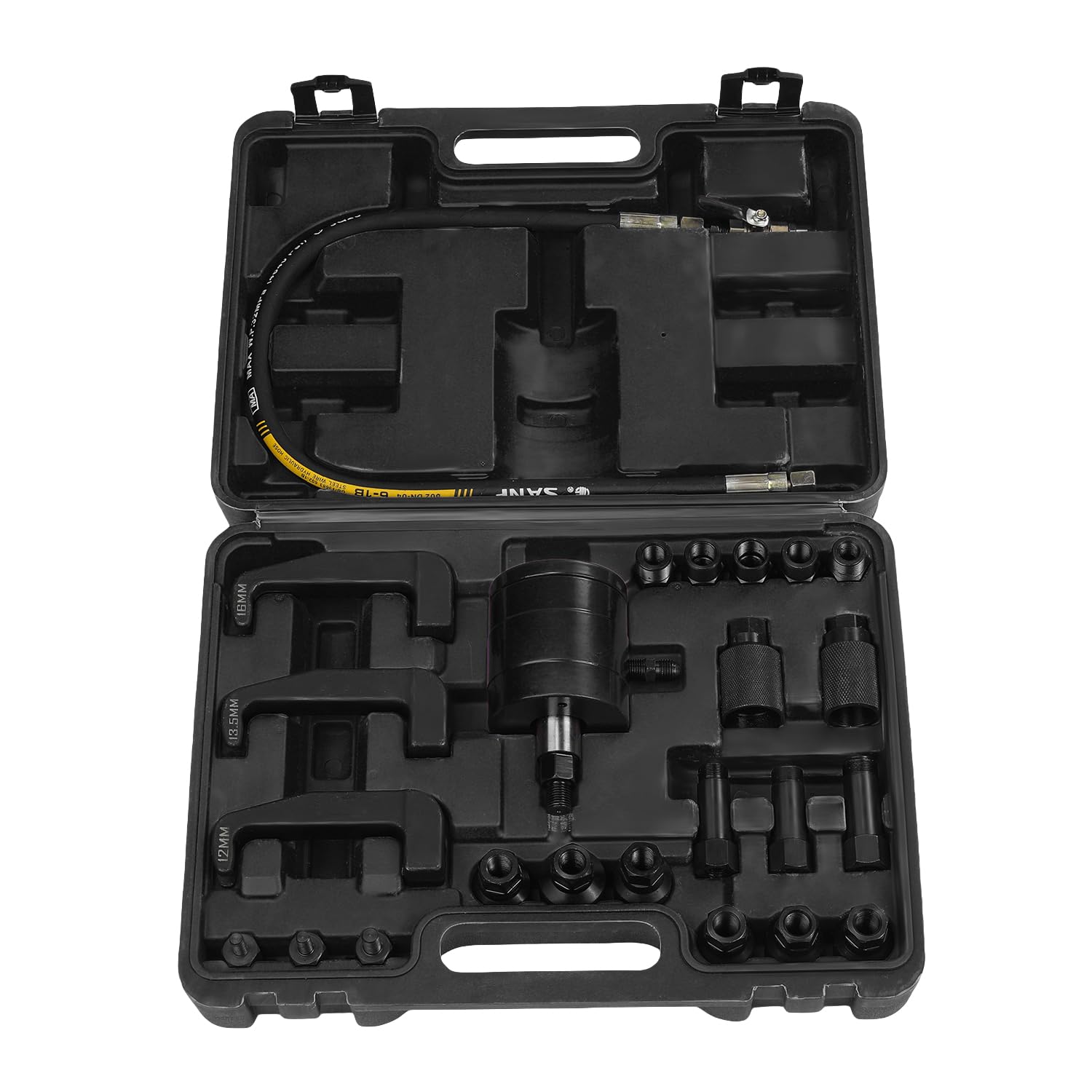 GEARMONSTER Extractor de inyectores diésel de 24 piezas con garra inyectora neumática con adaptador compatible con Bosch Delphi Denso Siemens