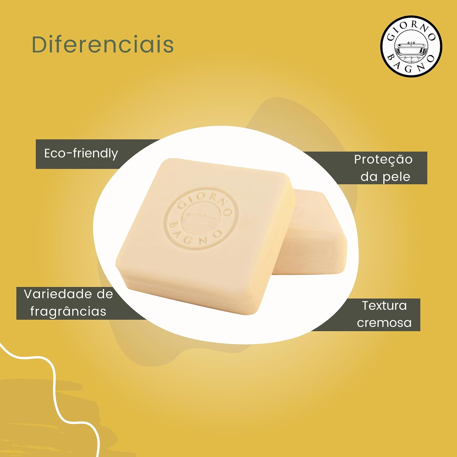 Giorno Bagno Kit De Sabonete Em Barra Para Mãos E Corpo Aroma Flor De Laranjeira E Vetiver 3 X 100G