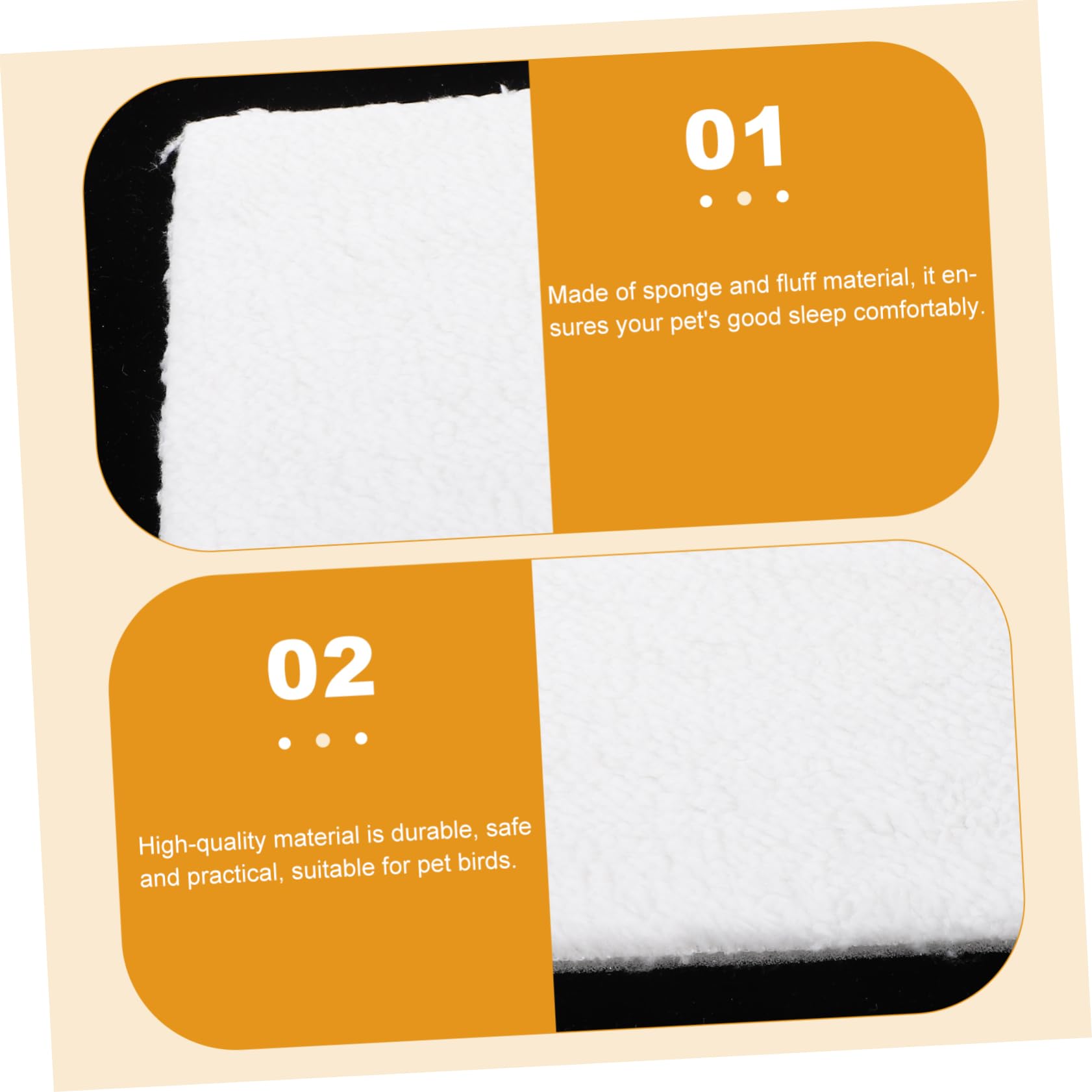 YARNOW 12 Piezas Almohadilla De Nido Almohadilla De Cama Colgante Alfombra De Cama De Loro Peludo Mascotas Cálidas Manta Mascota Casera Ardilla Polar Cómodo El Nido del Pájaro