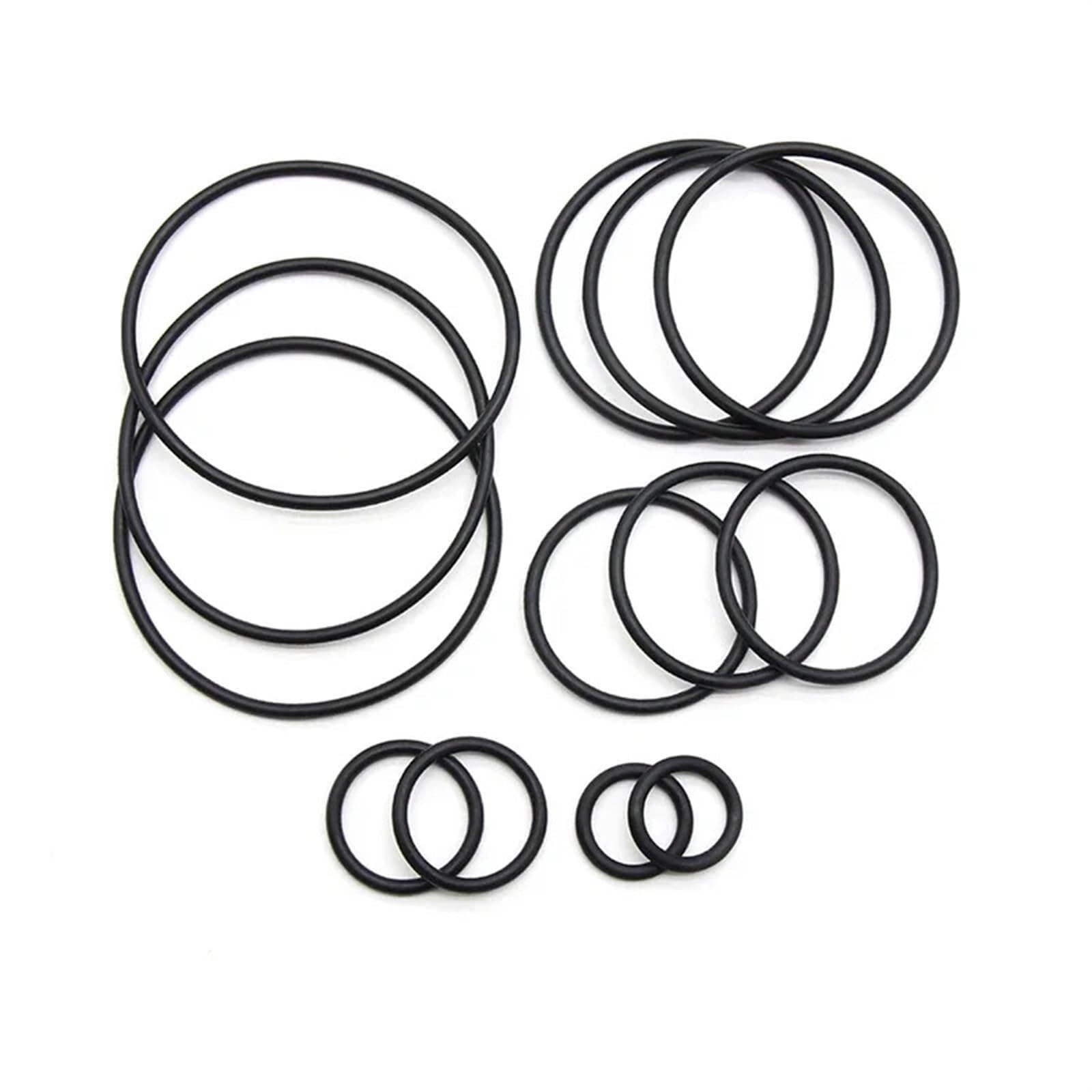 10/50 Uds junta tórica de caucho de nitrito butadieno CS 2mm OD 5mm ~ 150mm espaciador de caucho de nitrilo butadieno arandela resistente al aceite forma redonda negro(50pcs,OD 150MM ID 146MM-CS 2MM)