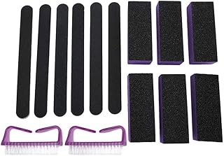 Conjunto de Lixas de Unha para Limpeza de Poeira, Escova de Limpeza de Poeira, Lixa de Unha Lixa de Arte de Unhas Bloco de Lixamento de Manicure Conjunto de Ferramentas DIY