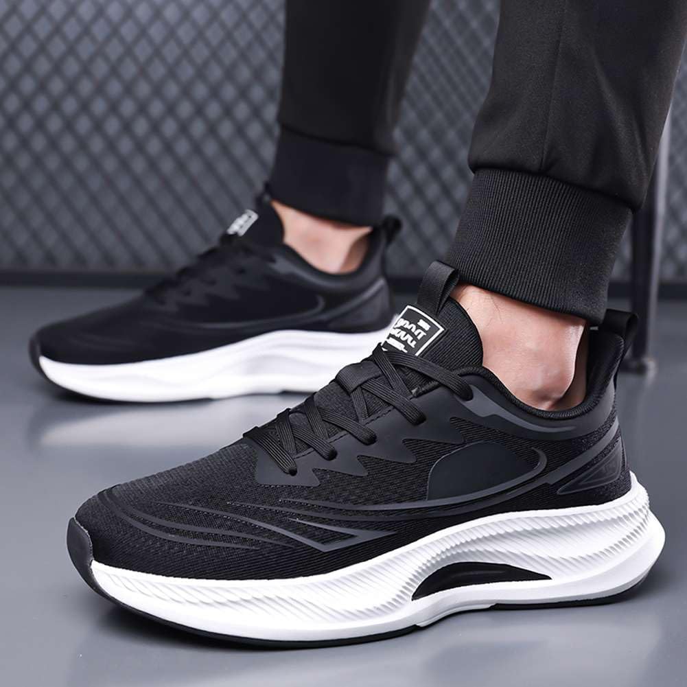 Men's Mesh Lightweight Fashion Sneakers, Breathable Walking Shoes,Shock-Absorbing Road-Running Shoes