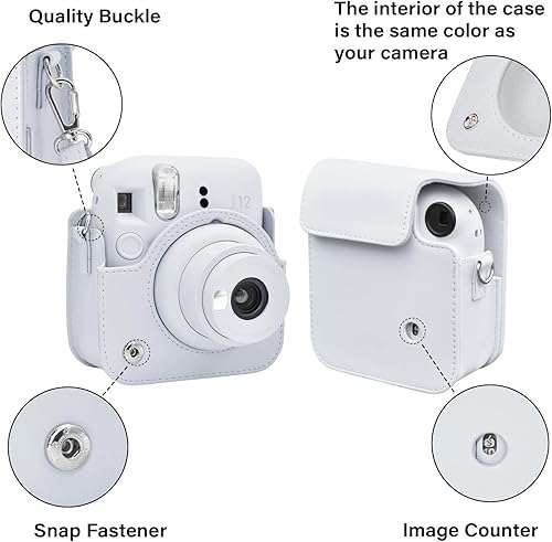 Miniatura 2 de Rieibi Funda para cámara compatible con Fuji Instax Mini 12  MINI 12 Funda de transporte para cámara instantánea Fujifilm Instax Mini 12  Funda de