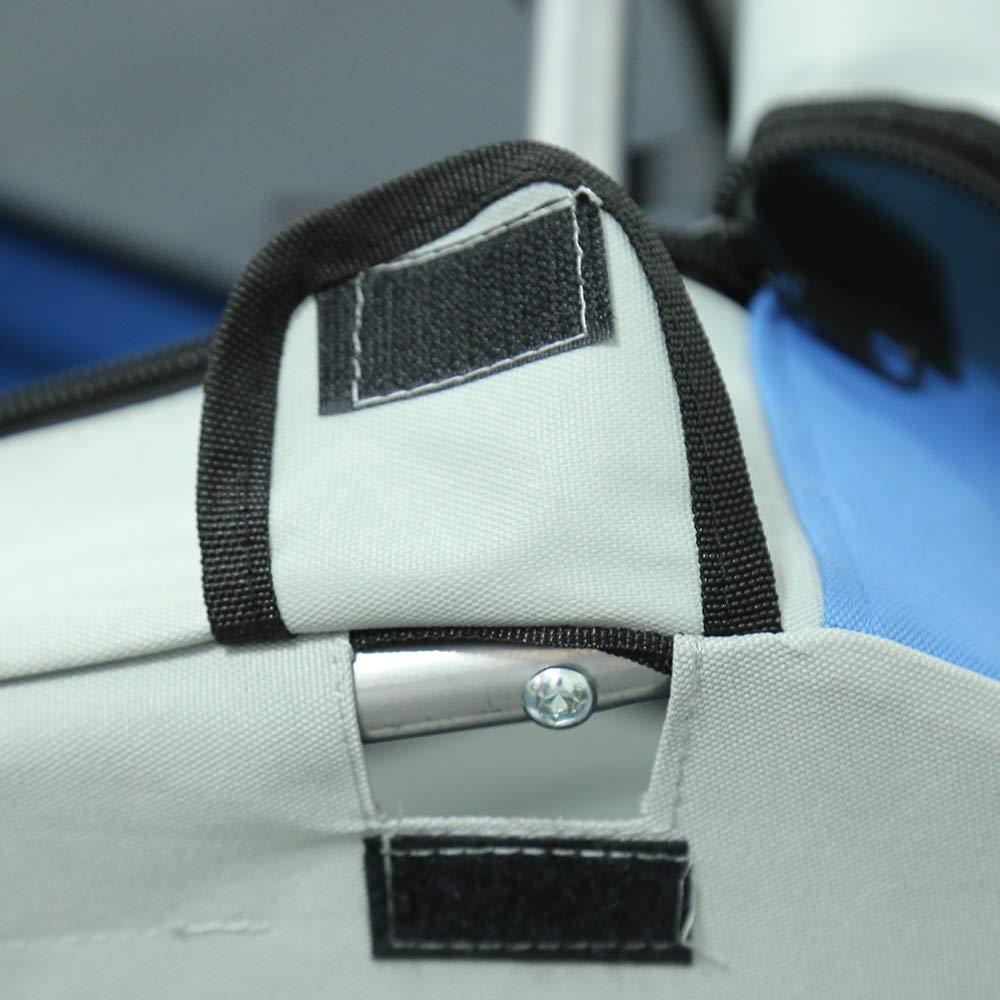 Homewell Fahrradanhänger für Hunde, Kapazität 40 kg, 2-in-1 für Kinderwagen, zusammenklappbar, einfach mit Schnellspannrädern, Fahrradkoppler