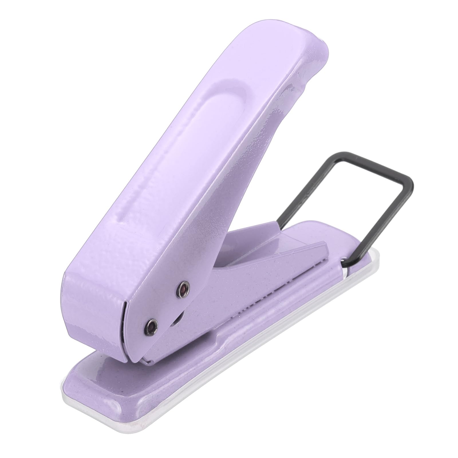 PATIKIL 1/4" Single Hole Punch, Handheld Heavy Duty Hole Puncher Press Metal Paper Puncher for Tag DIY Craft Scrapbook Ticket Purple