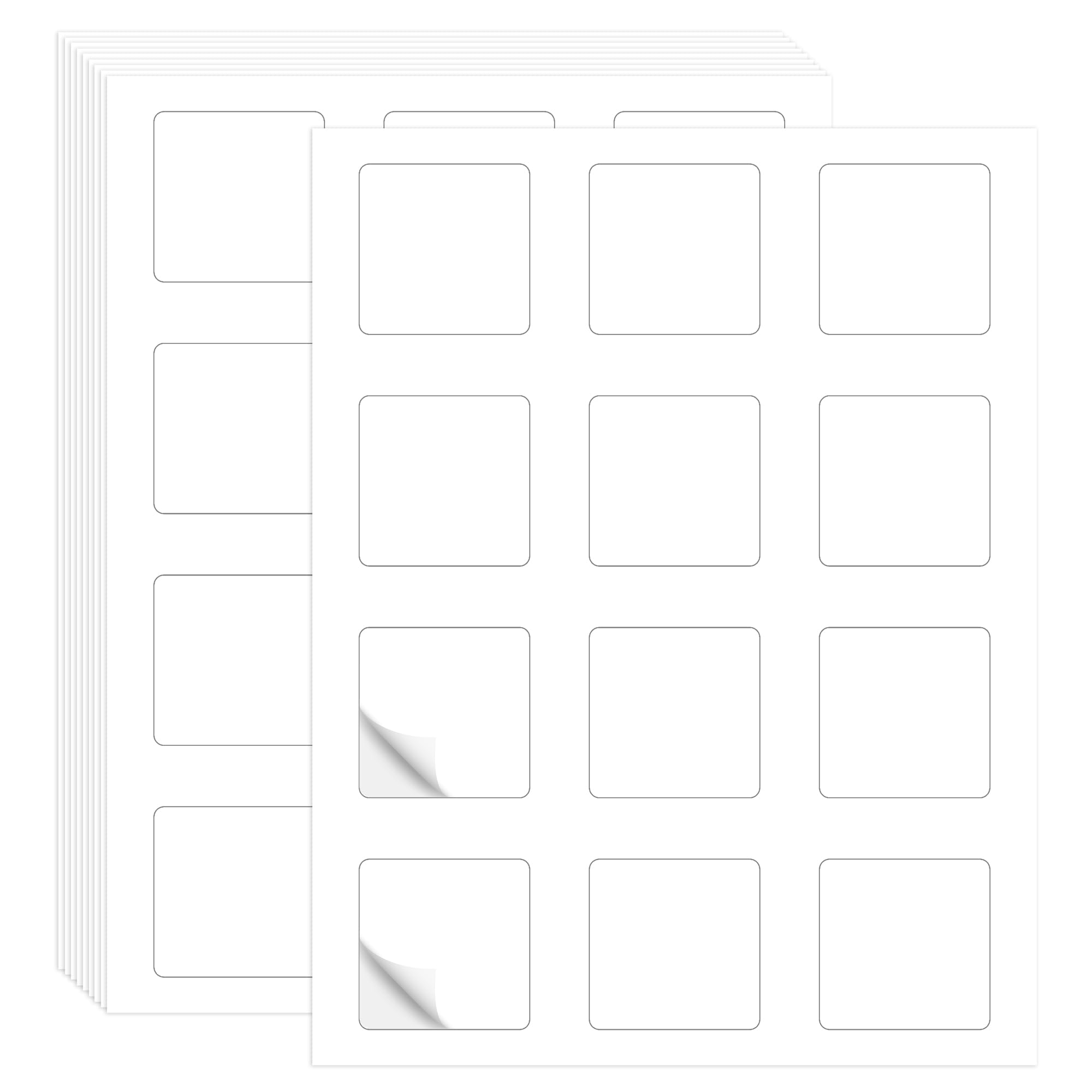 Photo 1 of LLIKED 2" x 2" Matte Square Printable Sticker Labels, 360ct