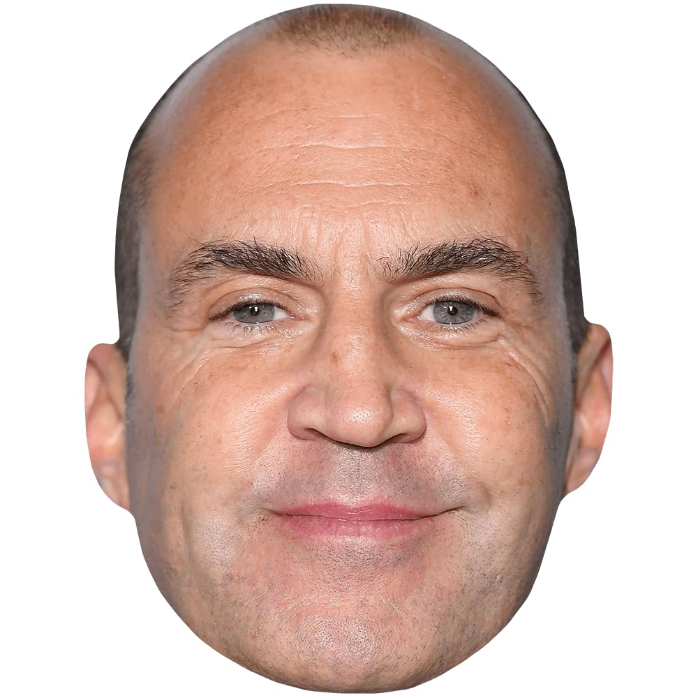 Johnny Vaughan (Smile) Celebrity Mask, Flat Card Face, Fancy Dress Mask