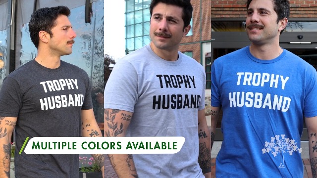 Funny Trophy Husband T-Shirt - Dad Joke Humor Marriage Anniversary Gift