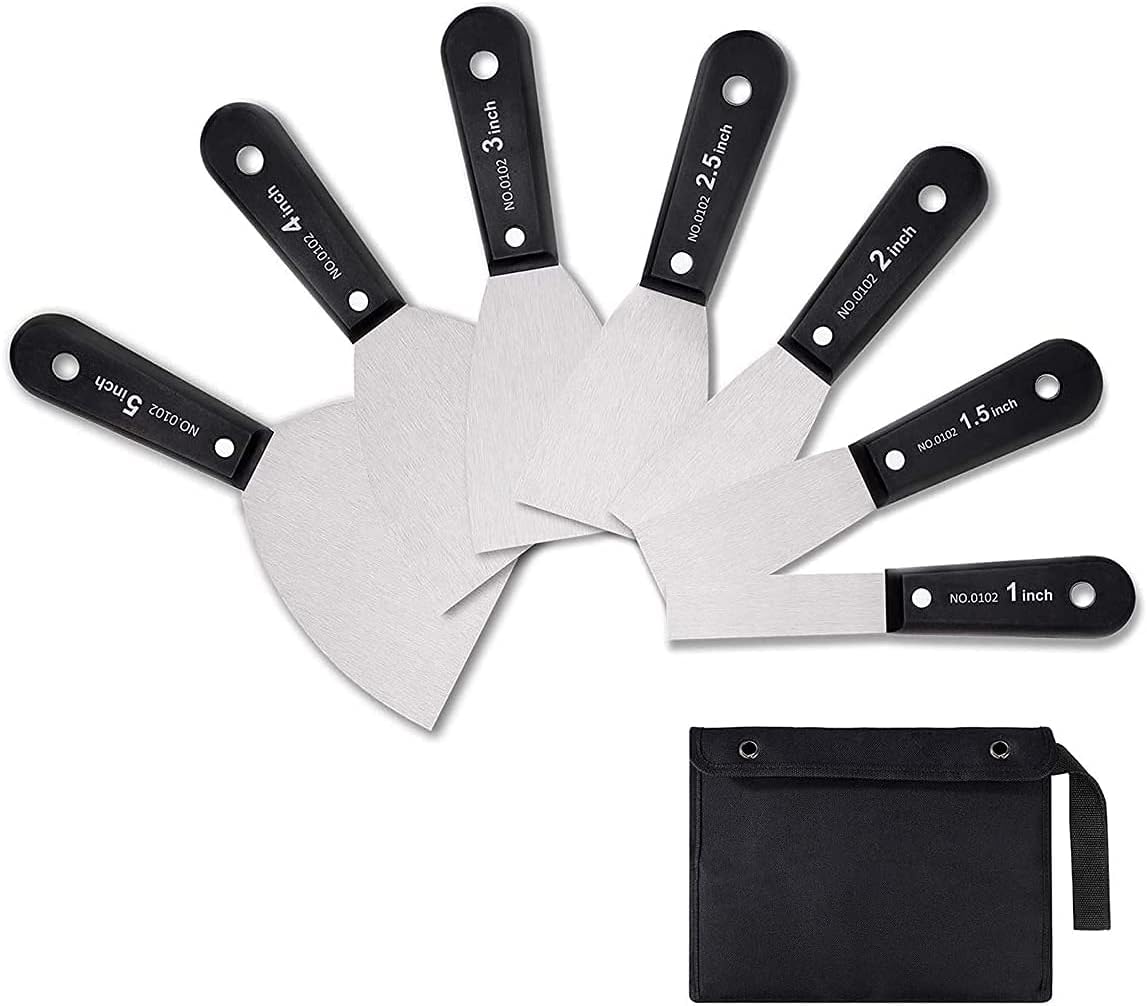 7 Pieces Filling Knife Wall Paint Scrapers and Putty Knives Wallpaper