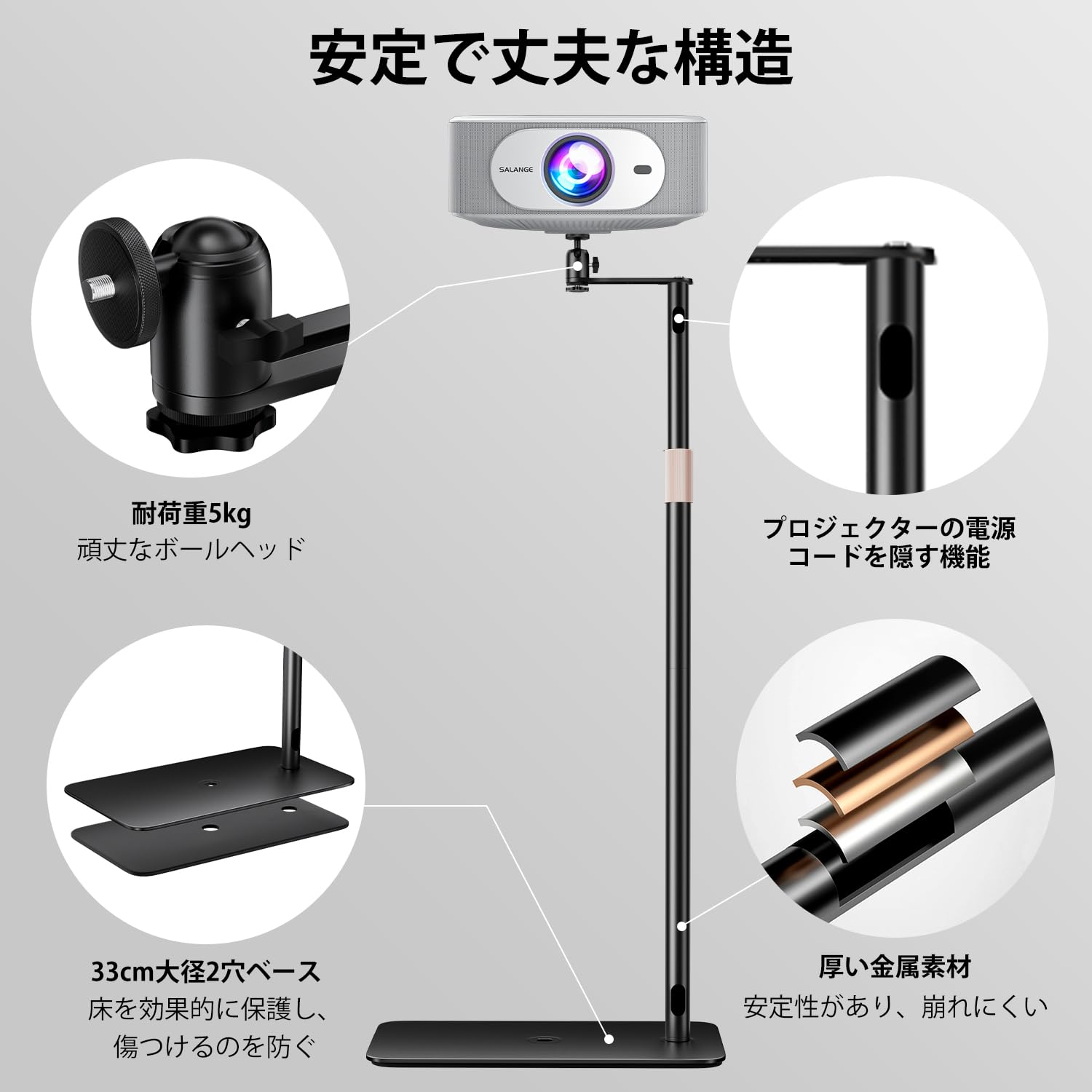 Amazon.co.jp: 【スタンド単品】2026 年新型 プロジェクタースタンド