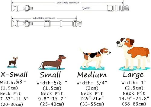 Miniatura 4 de Collares de perro personalizados, collar de perro personalizado con nombre y número de teléfono, 10 colores y 4 tamaños, collar floral para perros