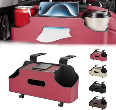 Car Organizers and Storage Back Seat,Car Organizers and Storage Box Multifunctional, Carseat Back Storage Box, Cartissue Holder Multi-functional Carseat Organizer for Travel, Road Trip