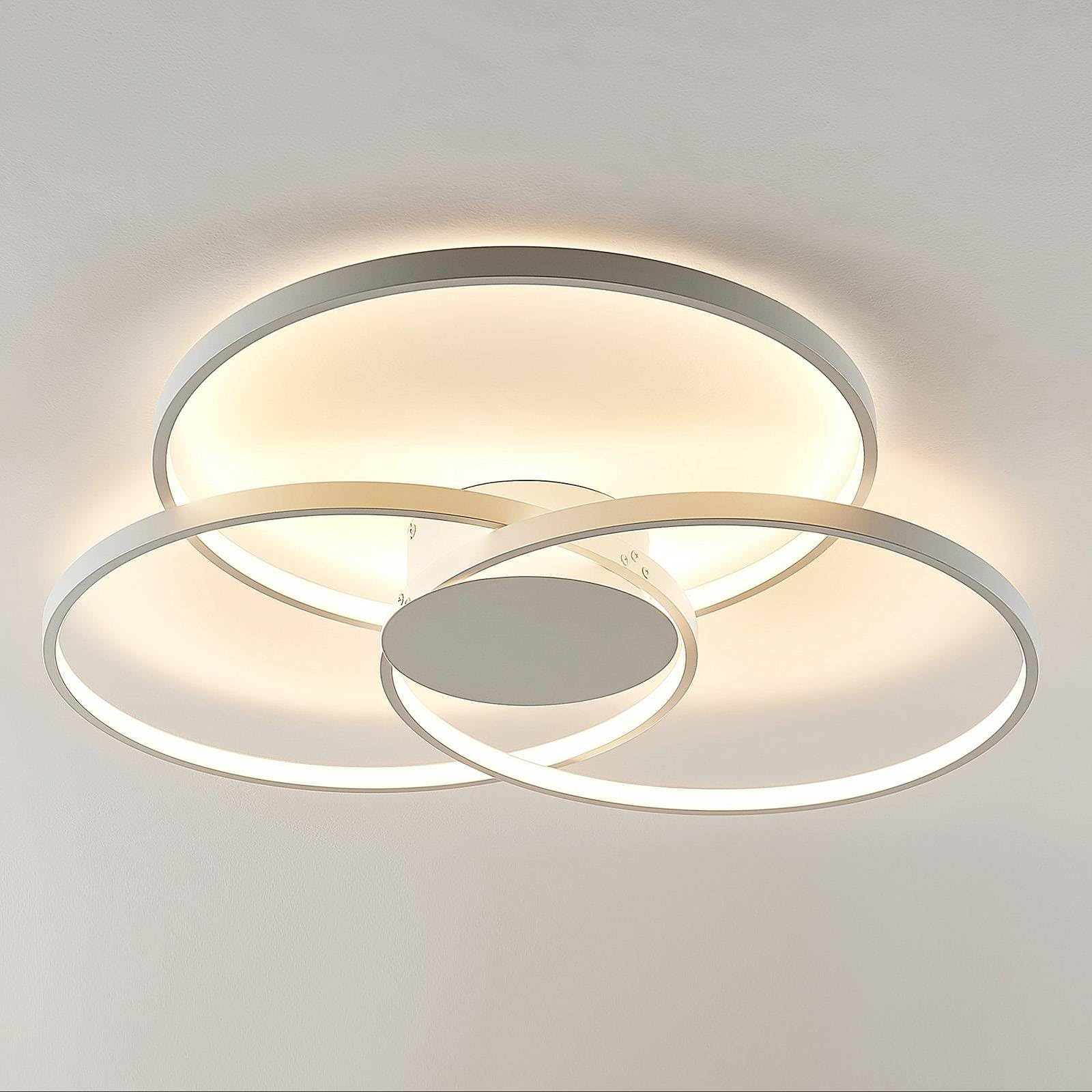 LED Plafonnier 'Riley' à Intensité Variable (Moderne) En Gris En