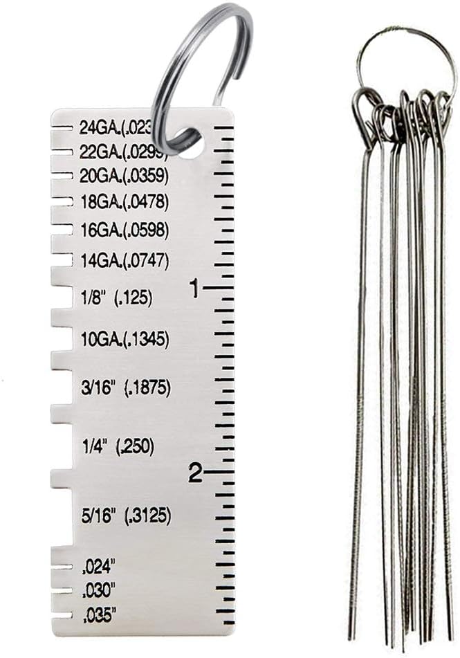 Wire/Metal Sheet Thickness Gauges - Welder Gage with Clear Printing and Double-Sided Inspection Tool,Handy and Accurate