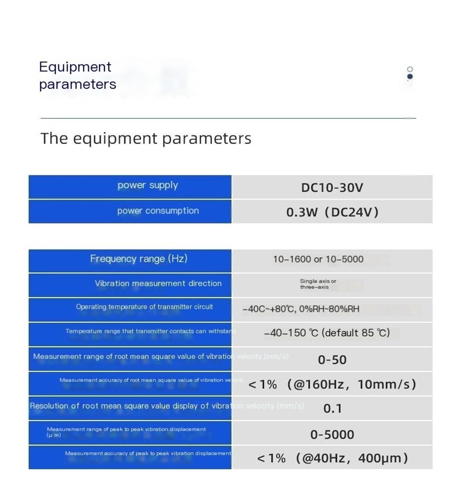 Temperatur- und Schwingungsmessumformer mit integriertem Temperatur- und Schwingungssensor [Einachsig] Gewinde – 485–1600 Hz