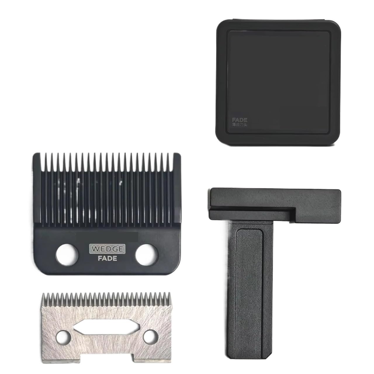Lame for Tagliacapelli, Compatibili Con Madeshow, Compatibili Con KULILANG, M5F M10 R66 R77F Ultra Sottile Dissolvenza Lama Tagliacapelli Testa Di Taglio A Cuneo(Black FADE M5F)