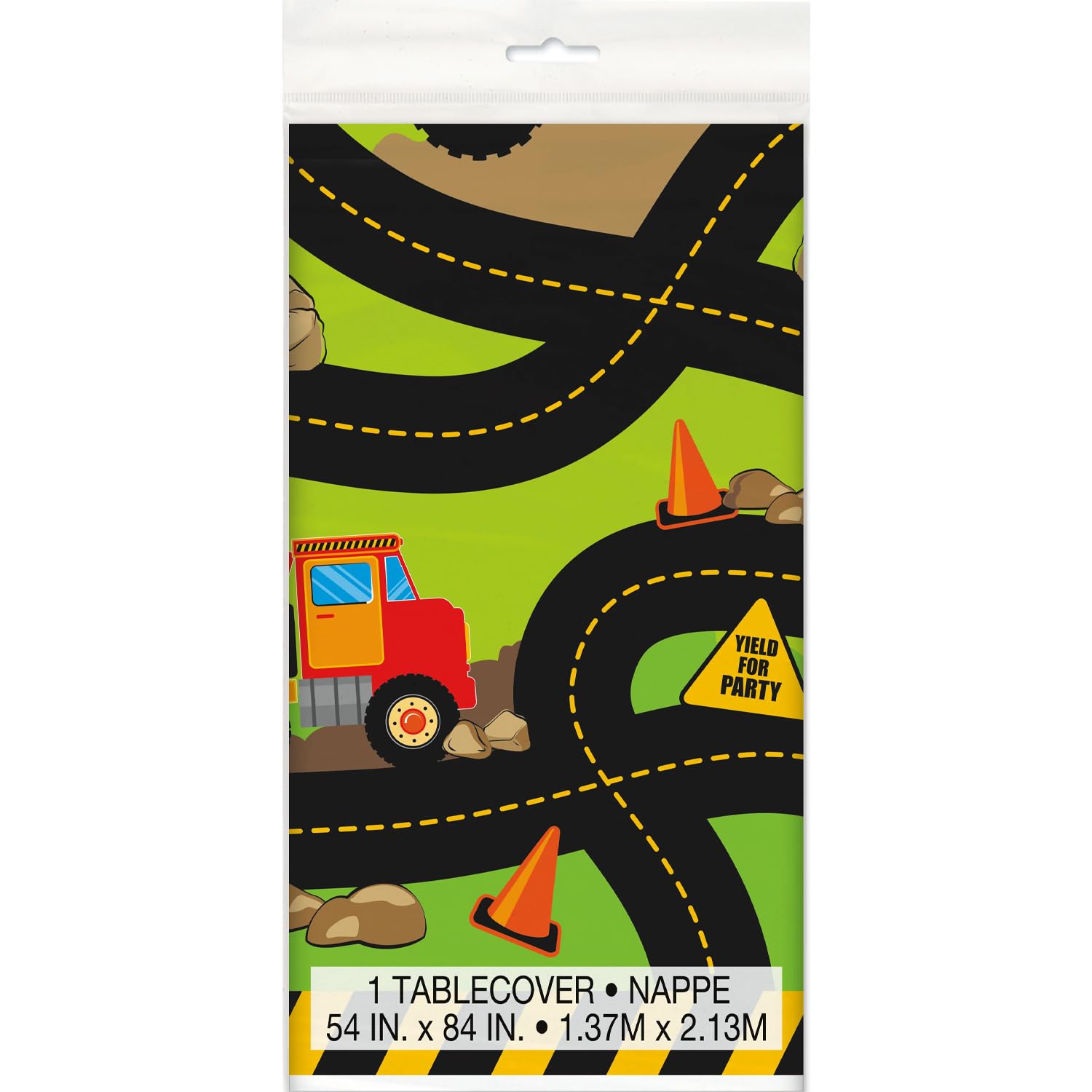 Noir - Rouleau Nappe en Plastique 40 po. x 250 pi. - Chant-O-Fêtes Party