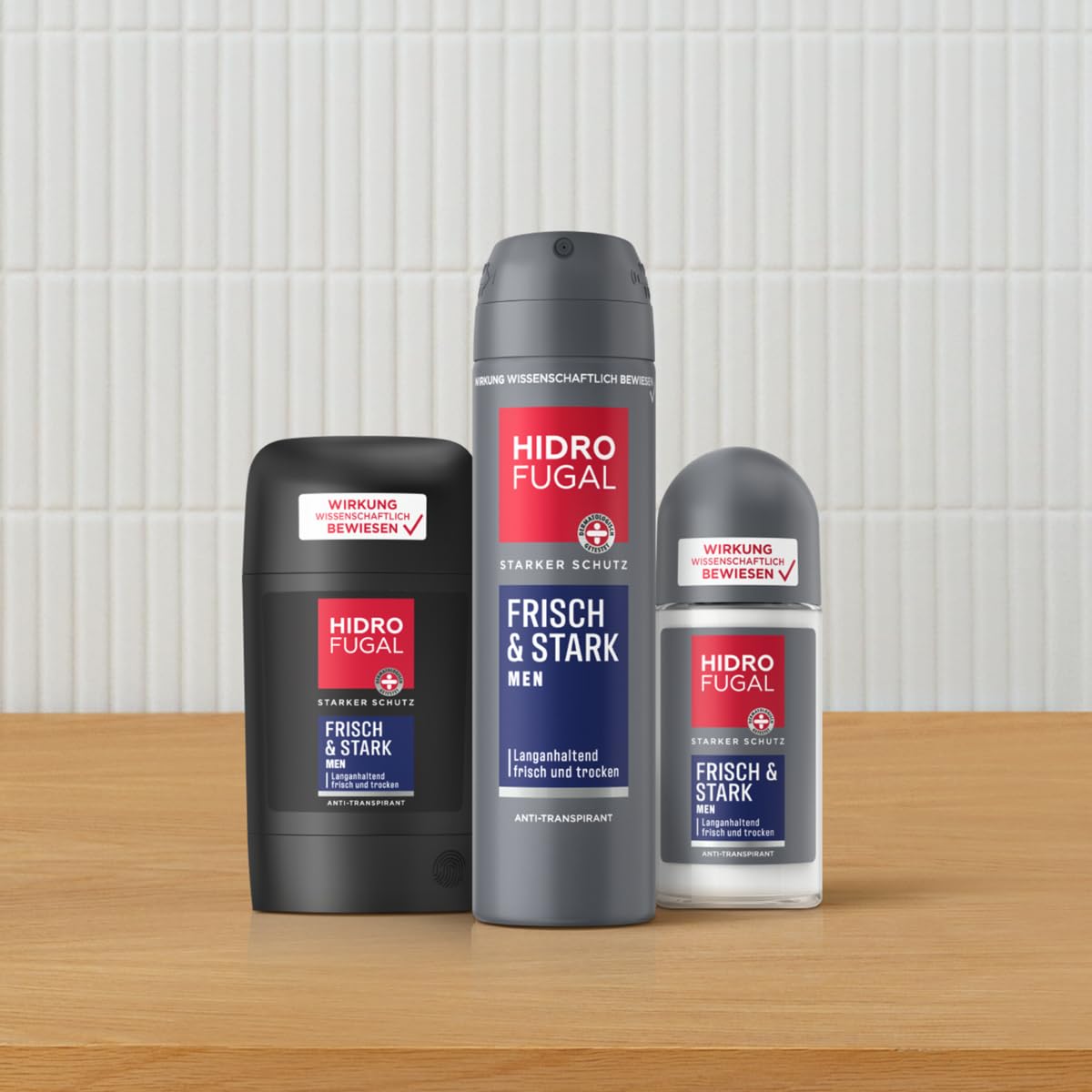 Hidrofugal® MEN SILNA OCHRONA Frisch & Stark Antyperspirant w kulce dla mężczyzn, bez alkoholu etylowego, odświeżający męski zapach, 50 ml