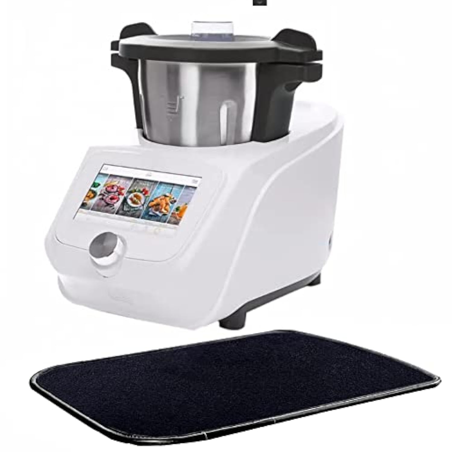 LiangMai - Tappetino scorrevole per Monsieur Cuisine Connect (MCC), accessorio per robot da cucina, nero, protezione per il piano di lavoro della cucina