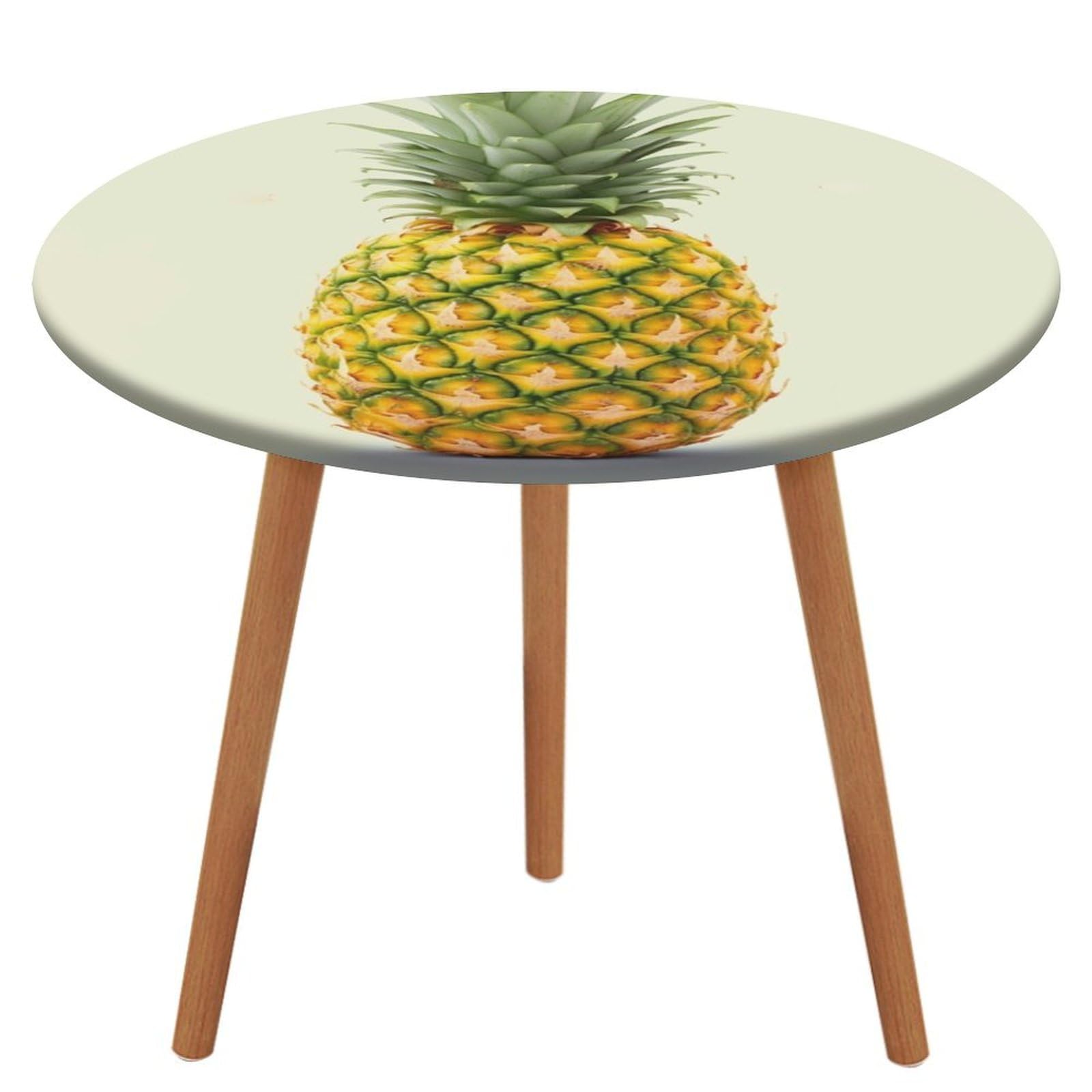Nappe ronde ananas 120 cm imperméable et élastique pour table propre