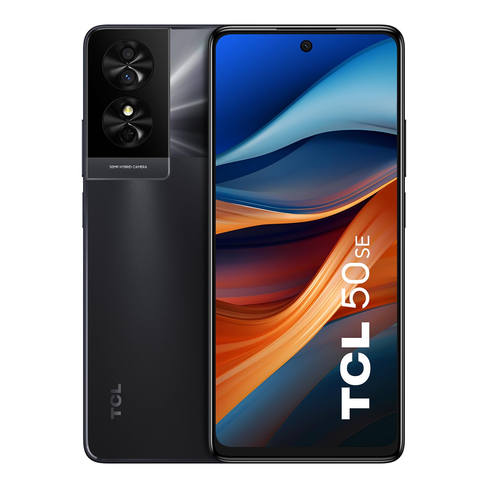 TCL 50 SE Mobiltelefon ohne SIM-Lock, 6,78" FHD+ 90 Hz NXTVISION-Display, 4 GB RAM + 128 GB ROM, 50-MP-Kamera, 5010-mAh-Akku, 33-W-Schnellladung, Space Gray
